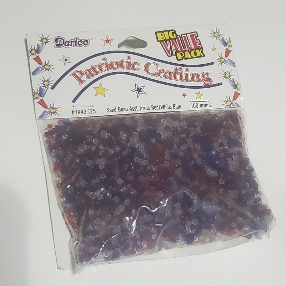 5/$20 Seed Bead Patriotic Crafting Darice 652695373107